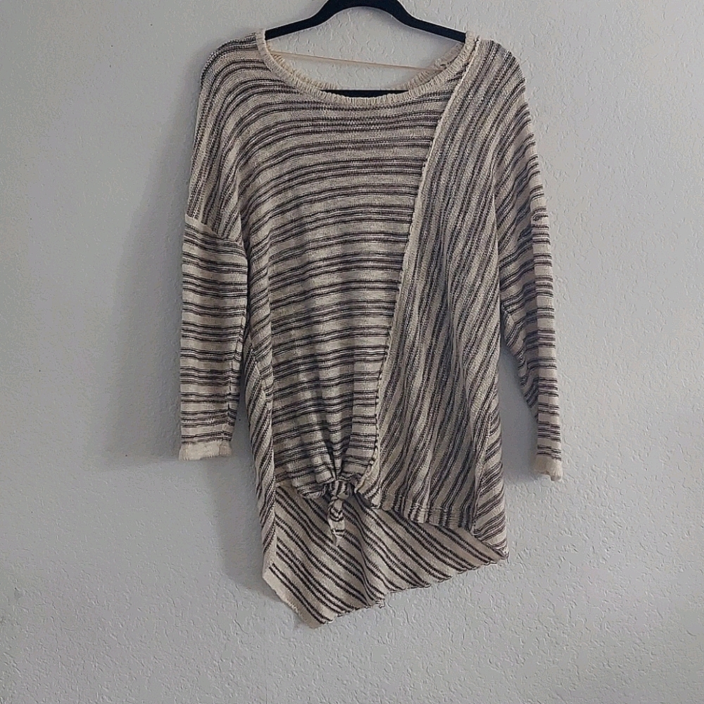 Democracy Striped Sweater Size L
